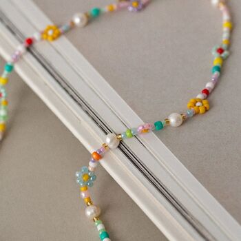 Sigrid - Collier d'été de perles colorées de fleurs et de perles 3