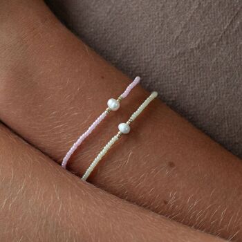 Perle Alba avec bracelet en macramé perle 2