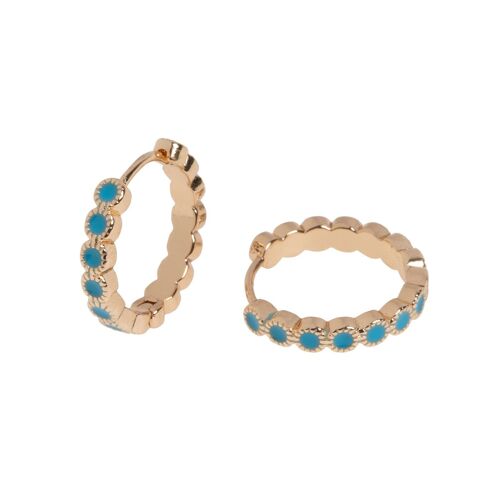 Riya - Oriental Turqoise Hoop Earrings