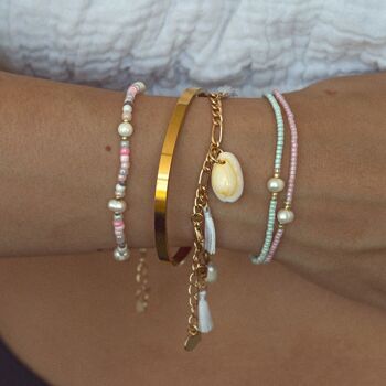 Tess - Bracelet perles et perles pastel 2