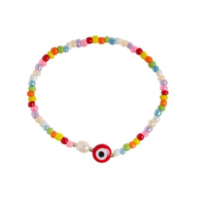 Suzy - Bracelet de perles et perles colorées Evil Eye