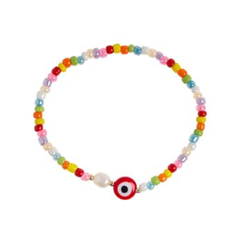 Suzy - Bracelet de perles et perles colorées Evil Eye 1