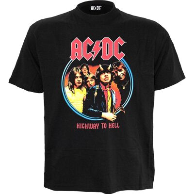 AC/DC - HIGHWAY TO HELL - Camiseta con estampado frontal en negro