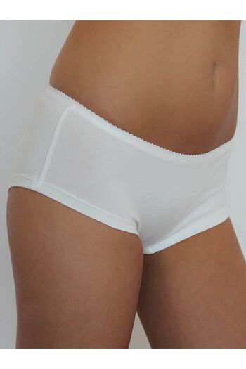 1155-02 | Pantalon femme dentelle fine - blanc naturel 1