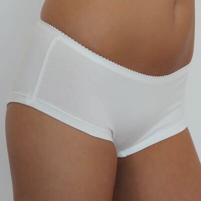 1155-02 | Ladies pants with fine lace - natural white