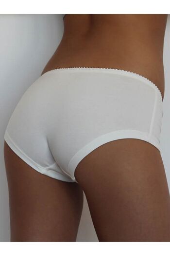 1155-02 | Pantalon femme dentelle fine - blanc naturel 2