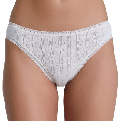 1163-059 | Jacquard briefs with lace - natural