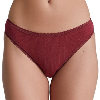 1163-079 | Braguita de jacquard con encaje - Rojo tibetano