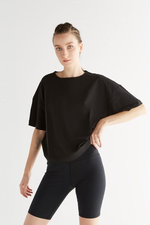 1220-021 | Women's Flammé Loose T-Shirt - Black
