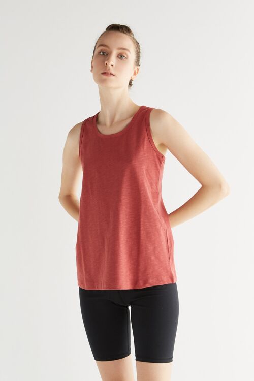 1225-052 | Women's flame jersey top - Terracotta