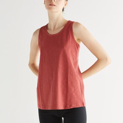 1225-052 | Camiseta de punto flame para mujer - Terracota