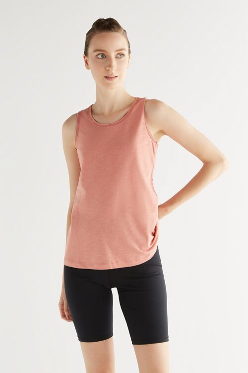 1225-053 | Women's flame jersey top - salmon red
