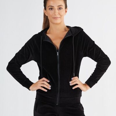 1271-01 | Chaqueta con capucha Nicky para mujer - Negro