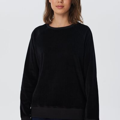 1278-021 | Women's Corduroy Sweatshirt - Black