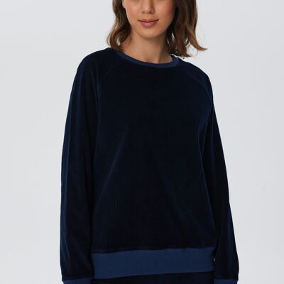 1278-045 | Women's Corduroy Sweatshirt - Midnight Blue