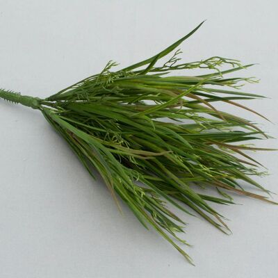 Cespuglio d'erba con fiori, L=30 cm, verde