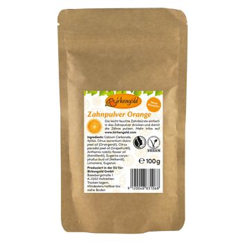 Birkengold poudre dentaire orange recharge sachet 100g 1