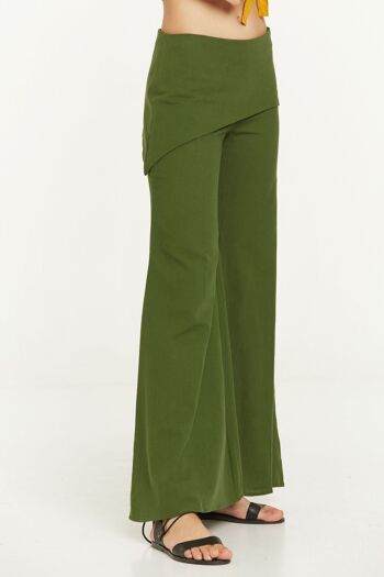 Pantalon Hippie Coton Femme Vert 2