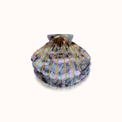 Hair clip shell Lavender Marble