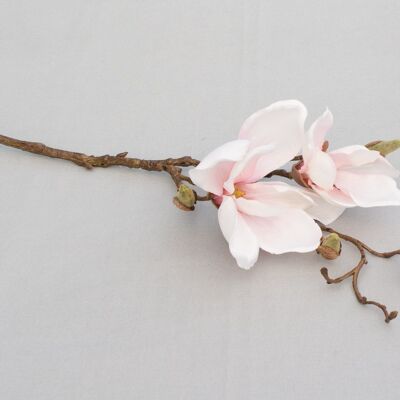 Magnolia branch, L= 48 cm, cream-pink
