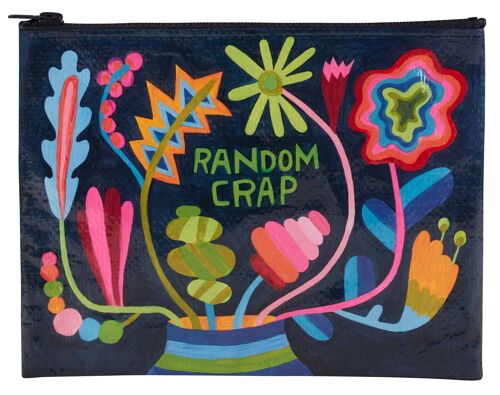 Random Crap Floral Zipper Pouch - NEW!