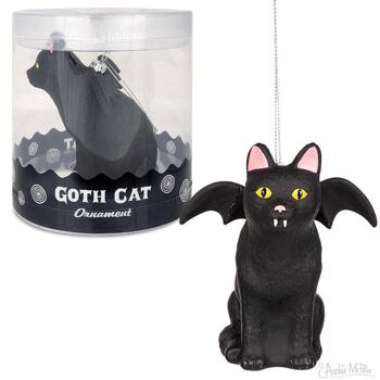 Décoration de Noël d’ornement de chat de Goth