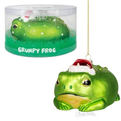 GRUMPY FROG Ornament Christmas Decoration