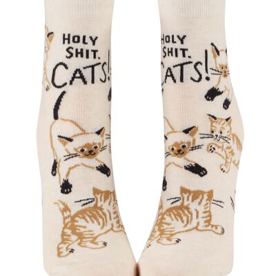 Holy Shit. Cats! Ankle Socks - NEW!