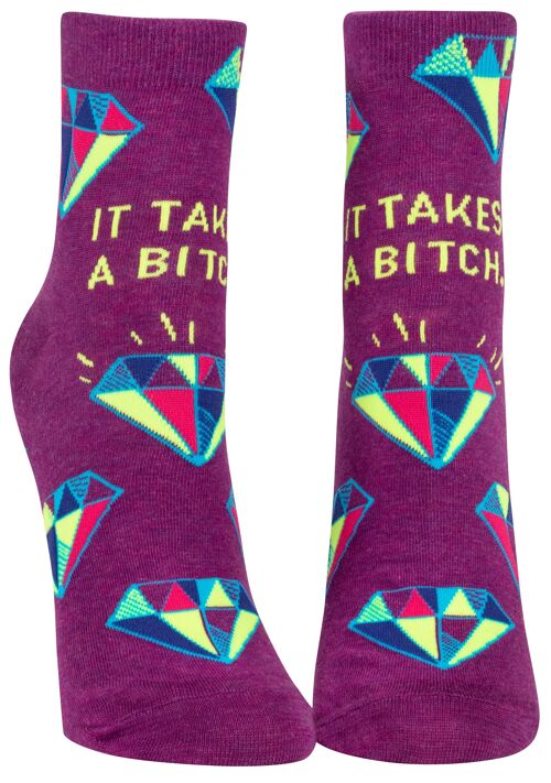 It Takes A Bitch Ankle Socks - new!