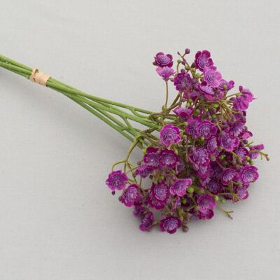 Bouquet de Gypsophile x 5, L = 30 cm, violet