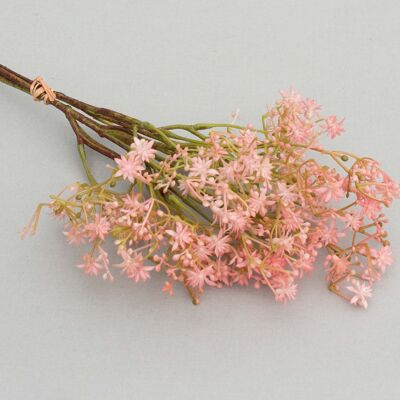 Bouquet de fleurs étoilées x 3, L = 40 cm, rose