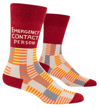 Chaussettes pour hommes avec contact d'urgence - NOUVEAU ! 1