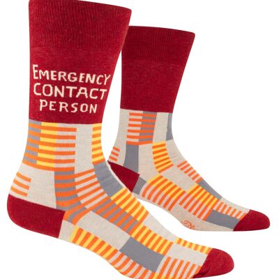 Chaussettes pour hommes avec contact d'urgence - NOUVEAU !