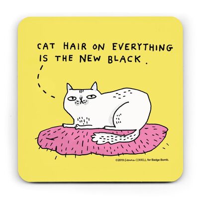 Posavasos Gemma Correll - Pelo de gato en todo