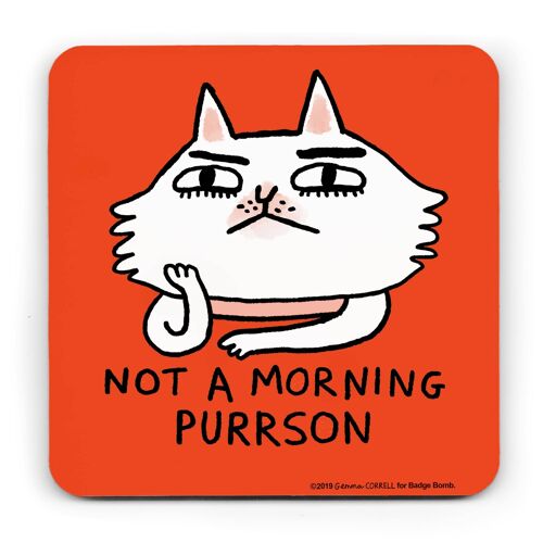 Gemma Correll - Morning Purrson Cat Coaster