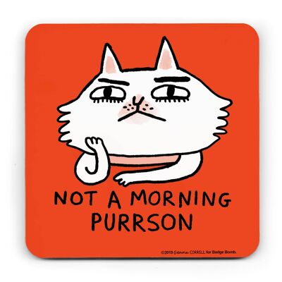 Gemma Correll - Sottobicchiere mattutino Purrson Cat