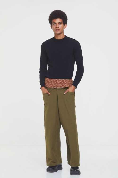 Unisex Warm Thai Fisherman Pants Khaki