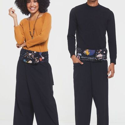 Unisex Warm Thai Fisherman Pants Black