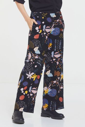 Pantalon Boho à Jambes Larges Pour Femmes Multi 2