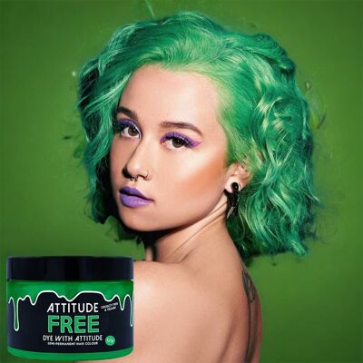 VERDE UV GRATUITO - Tintura per capelli Attitude - 135 ml