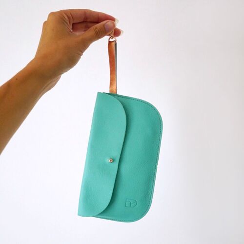 leather spectacle case BIO mint
