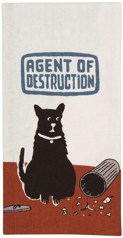 Agent Of Destruction Dish Towel