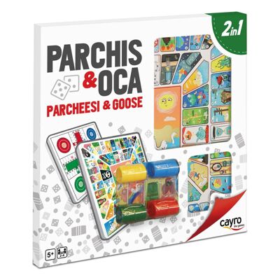 Parcheesi and Goose Board 2 in 1 - Family Board Game