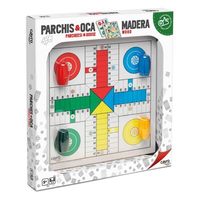 Parcheesi and Goose - 4 Cups, 16 Chips and 4 Dice