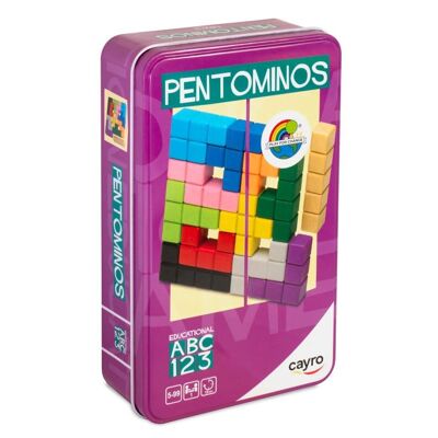 Pentominos-Metallbox – Figuren aus identischen Quadraten