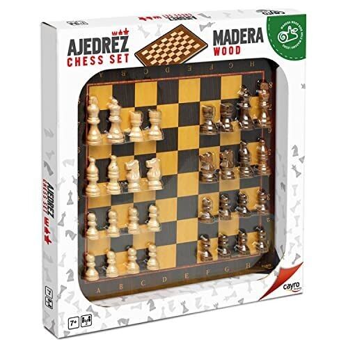 Chess - Board and Pieces - 24 Pieces in 2 Colors