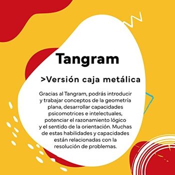 Tangram - Pièces en Bois Colorées - 7 Tans, 1 Boîte et Livre 4