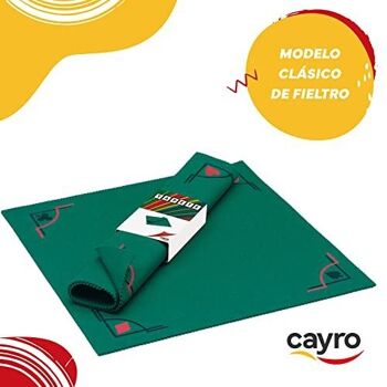 Tapis en feutre50x50 cmAccessoire poker, cartes ou dés 3