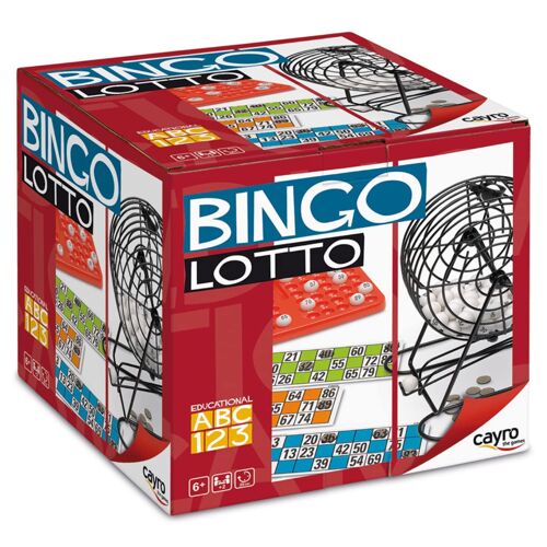 Bingo - + 6 Años - Bombo Metálico + 48 Cartones 