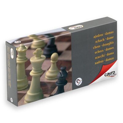 Chess and Checkers - Folding Board to Store Pieces